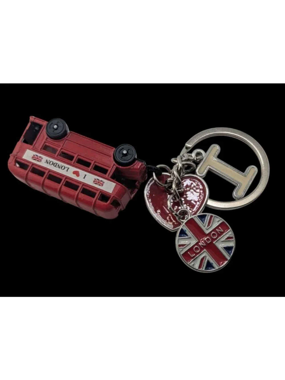 Travelcore London Souvenir Red Double Decker Bus Charm Keychain